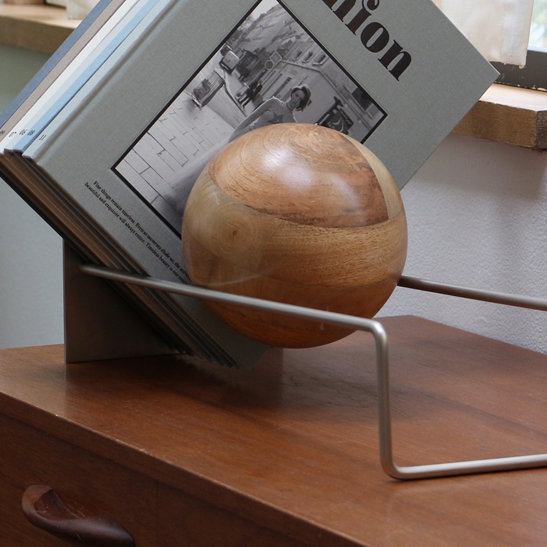 スロープブックエンド シルバー