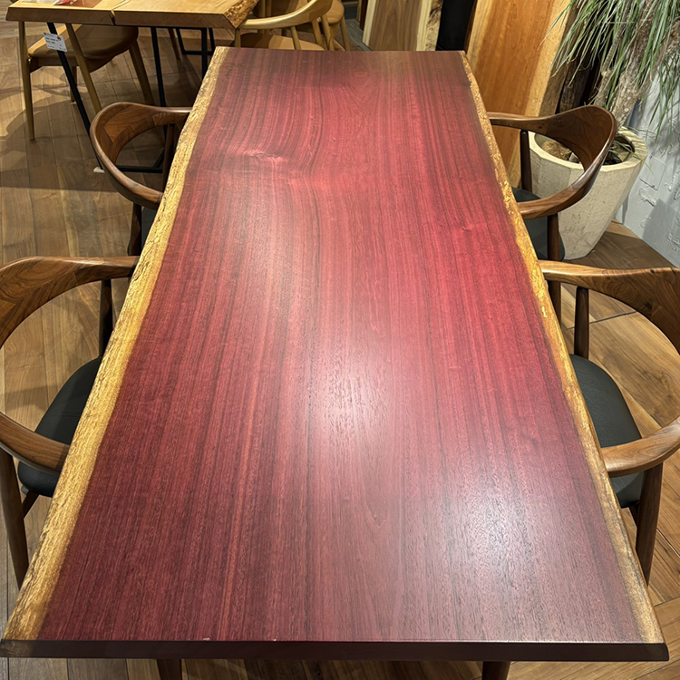 一枚板　パープルハート　646-1/3-4-2　(W200cm)アウトレット品　ダイニングテーブル