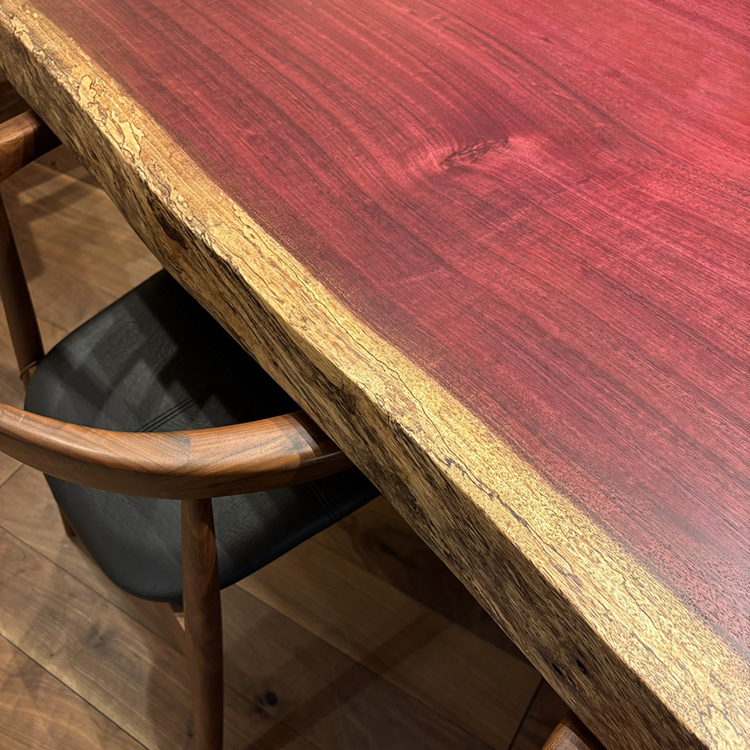 一枚板　パープルハート　646-1/3-4-2　(W200cm)アウトレット品　ダイニングテーブル