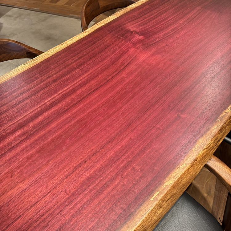 一枚板　パープルハート　646-1/3-4-2　(W200cm)アウトレット品　ダイニングテーブル