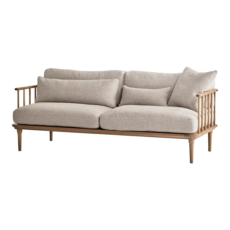 フーバソファ 3人掛け 両肘 ライトブラウン木脚