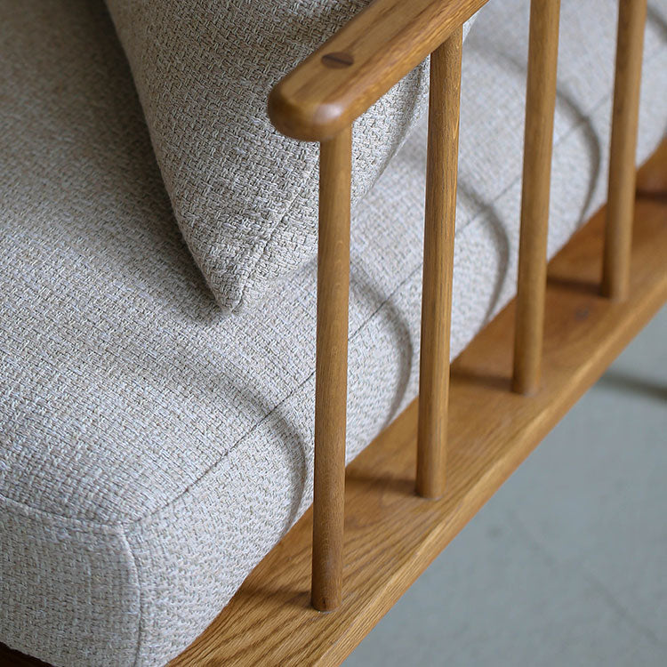 フーバソファ 3人掛け 両肘 ライトブラウン木脚