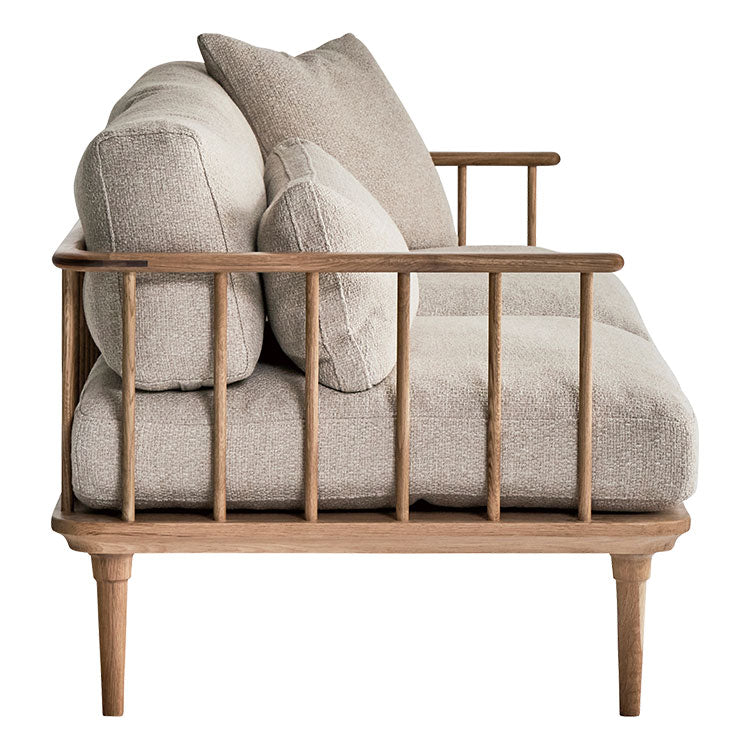 フーバソファ 3人掛け 両肘 ライトブラウン木脚