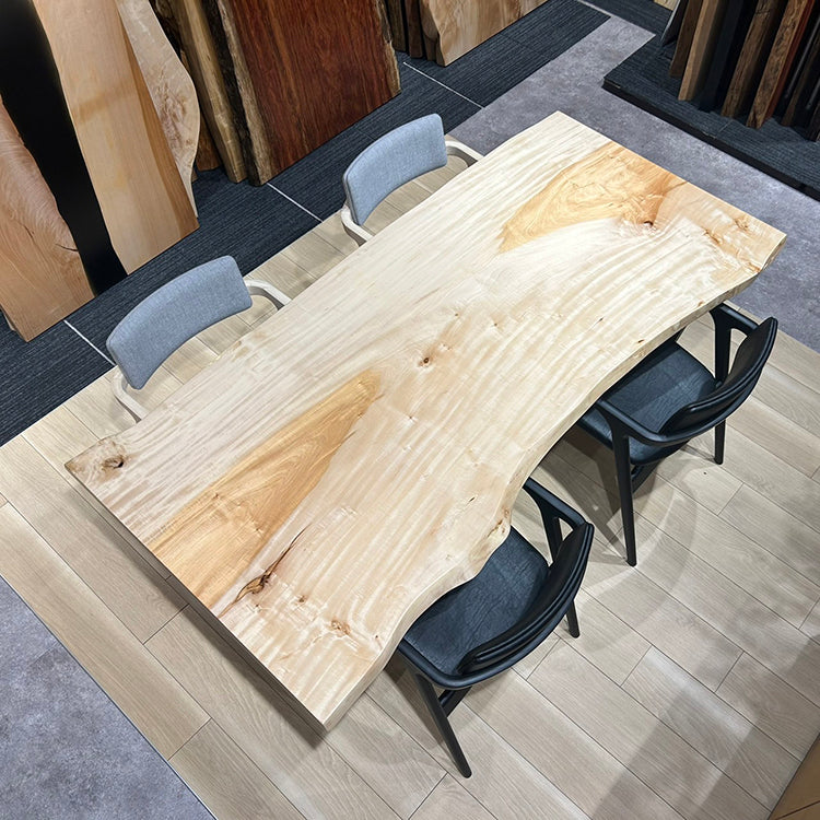 一枚板　トチ　95-2/2-10　(W185cm)　ダイニングテーブル