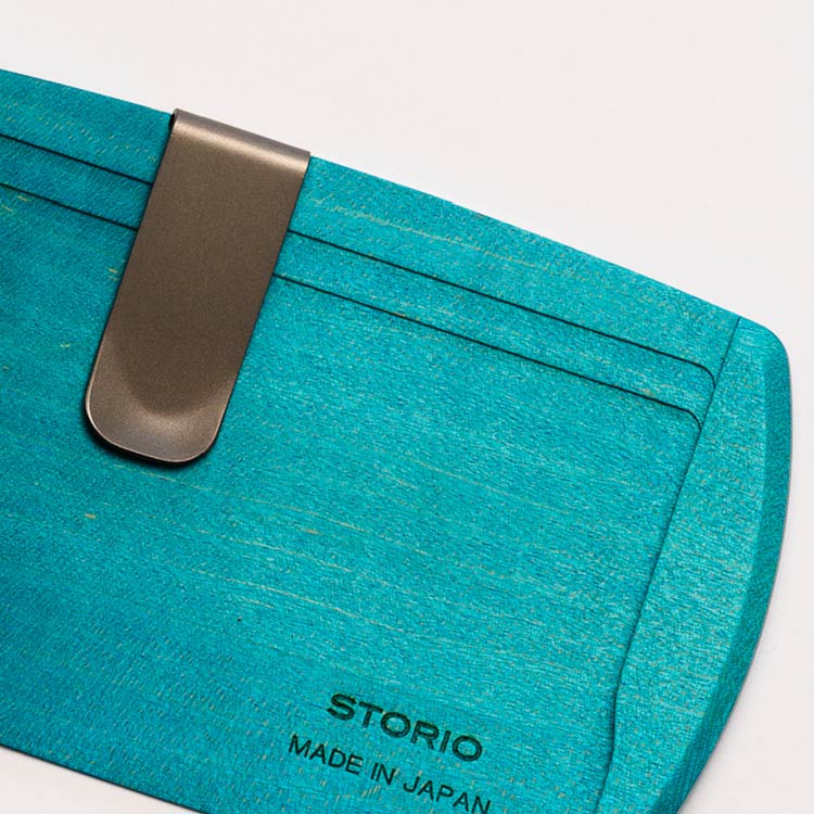 曲木の電子マネークリップ