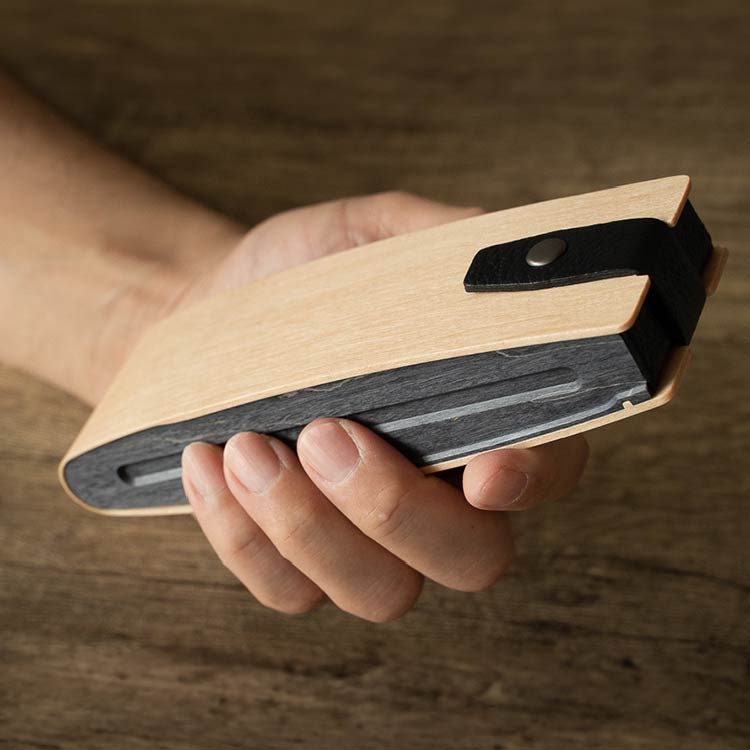 曲木のメガネケース　マルチ型