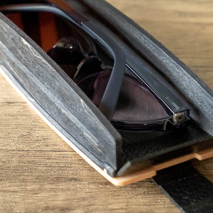 曲木のメガネケース　マルチ型