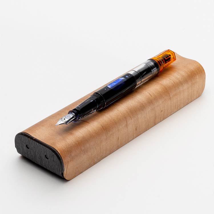 曲木の万年筆ケース　2本差し