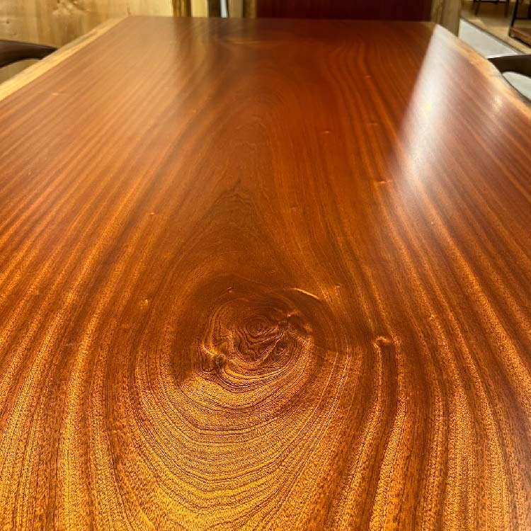 一枚板　サペリ(杢)　840-3/3-7-2　(W185cm)　ダイニングテーブル