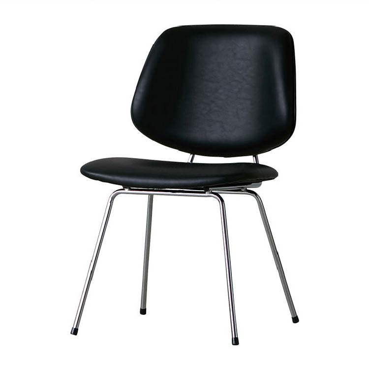 アボック ダイニングチェア 肘無 クロム脚