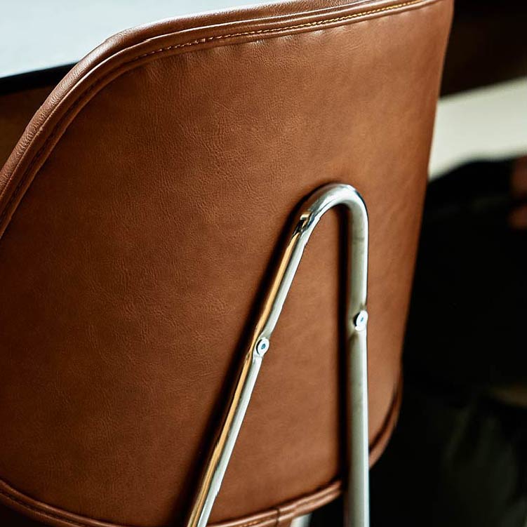 アボック ダイニングチェア 肘無 クロム脚