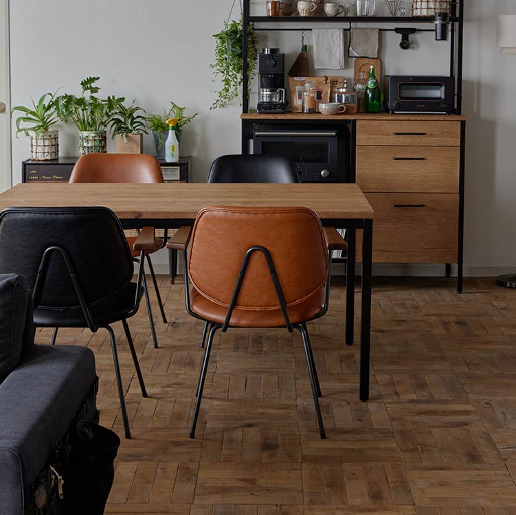 アボック ダイニングチェア 肘付 クロム脚