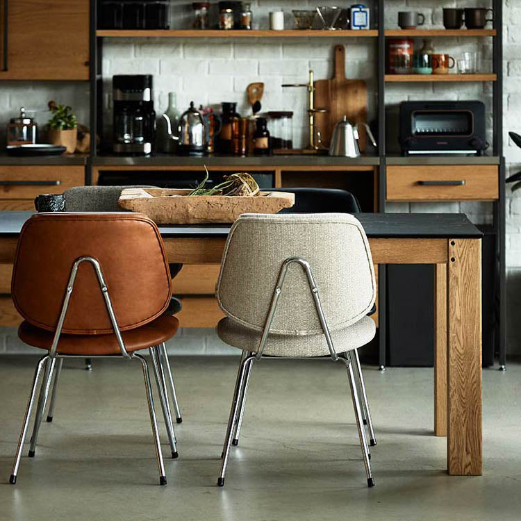 アボック ダイニングチェア 肘付 クロム脚