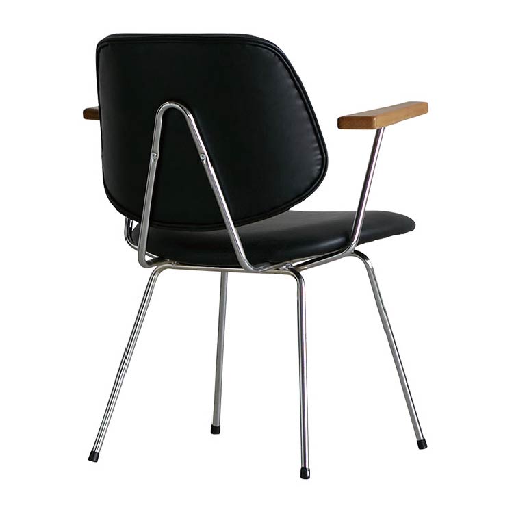 アボック ダイニングチェア 肘付 クロム脚