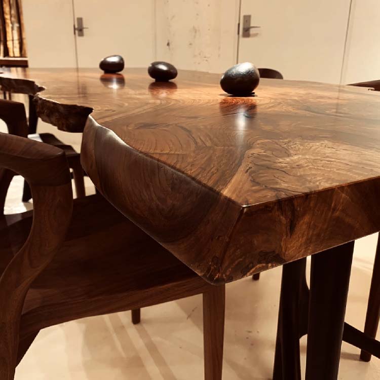 【SOLD OUT】一枚板　イングリッシュウォールナット(杢)　360-8　(W200cm)