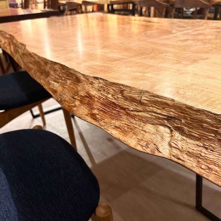 【SOLD OUT】一枚板　カエデ(杢)　782-1/2-2　(W165cm)　ダイニングテーブル