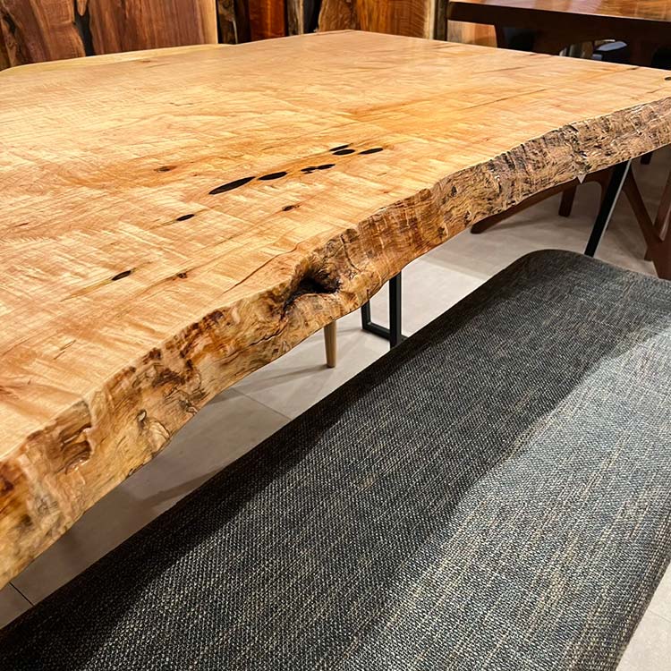 【SOLD OUT】一枚板　カエデ(杢)　782-1/2-2　(W165cm)　ダイニングテーブル