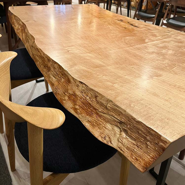 【SOLD OUT】一枚板　カエデ(杢)　782-1/2-2　(W165cm)　ダイニングテーブル