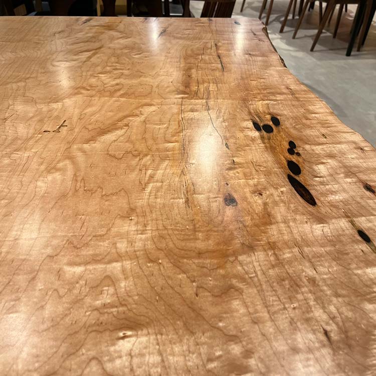 【SOLD OUT】一枚板　カエデ(杢)　782-1/2-2　(W165cm)　ダイニングテーブル