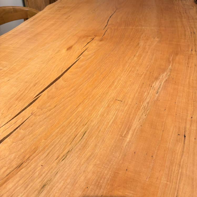 一枚板　カエデ　698-4　(W160cm)　アウトレット品　ダイニングテーブル