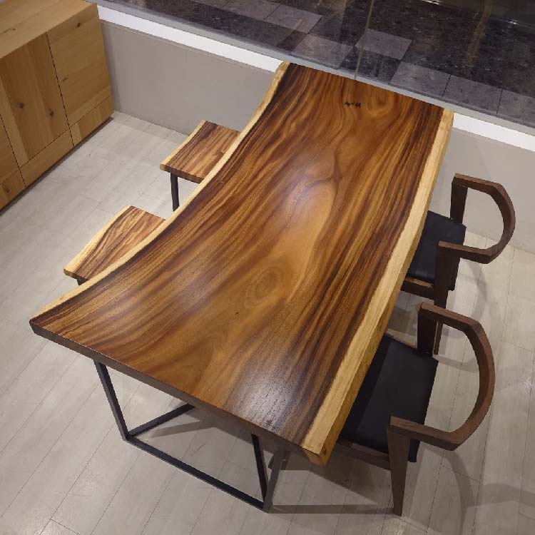 【SOLD OUT】一枚板　モンキーポッド　061-9-9　(W170cm)　ダイニングテーブル