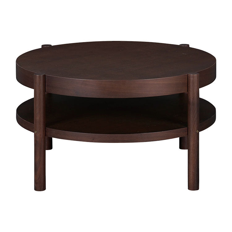 シリンダ センターテーブル 幅76cm 棚付