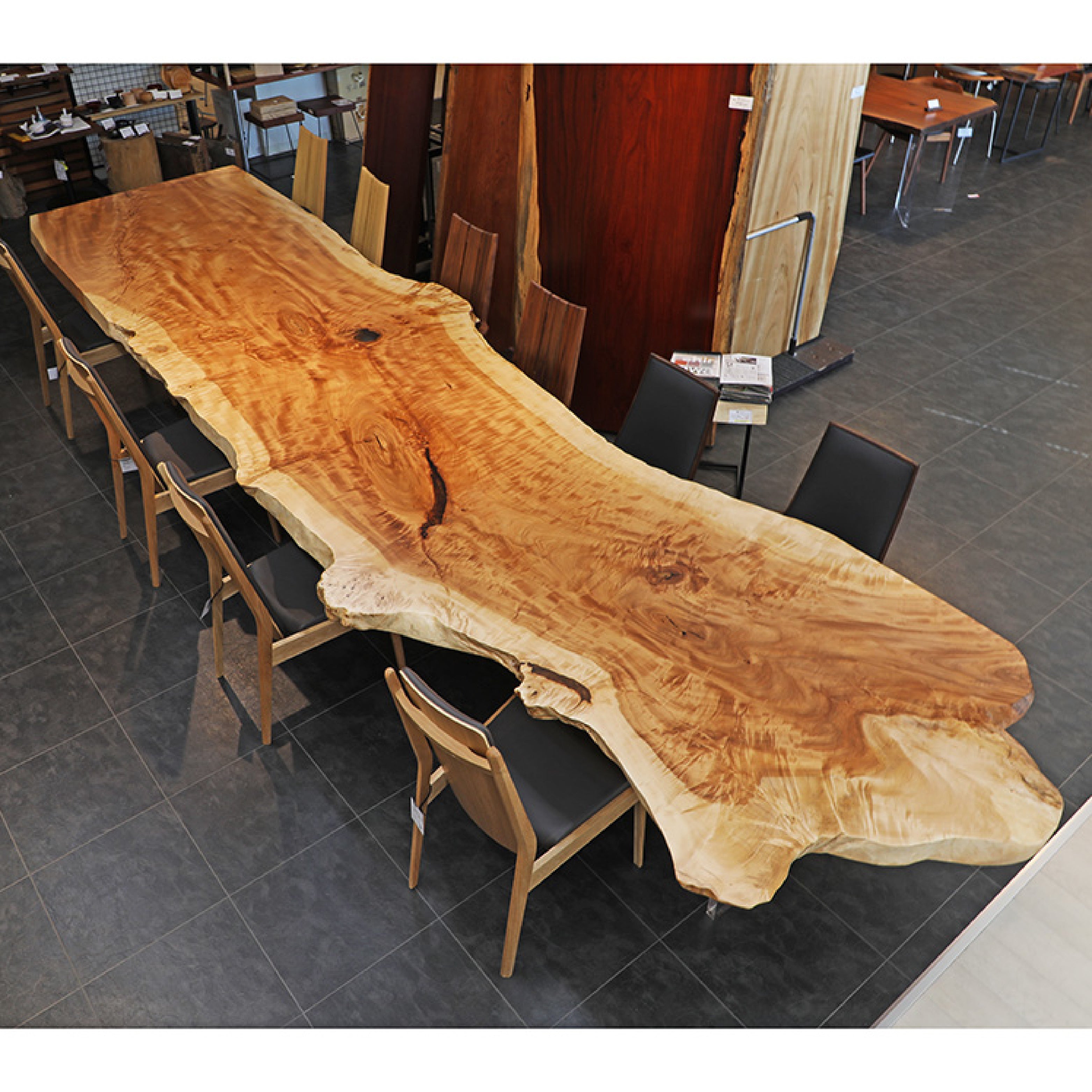 一枚板　トチ　5639-10　(W545cm)　ダイニングテーブル