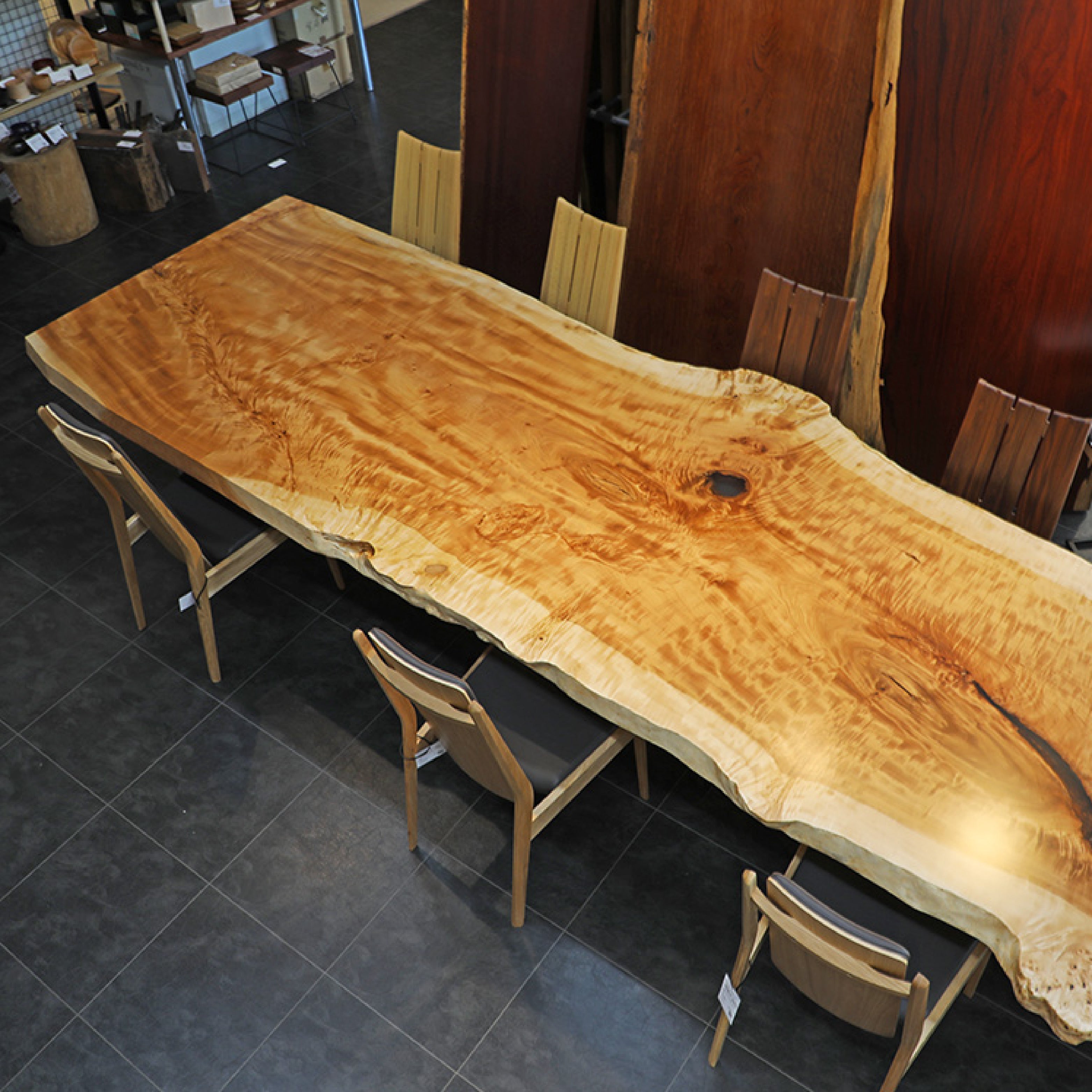 一枚板　トチ　5639-10　(W545cm)　ダイニングテーブル
