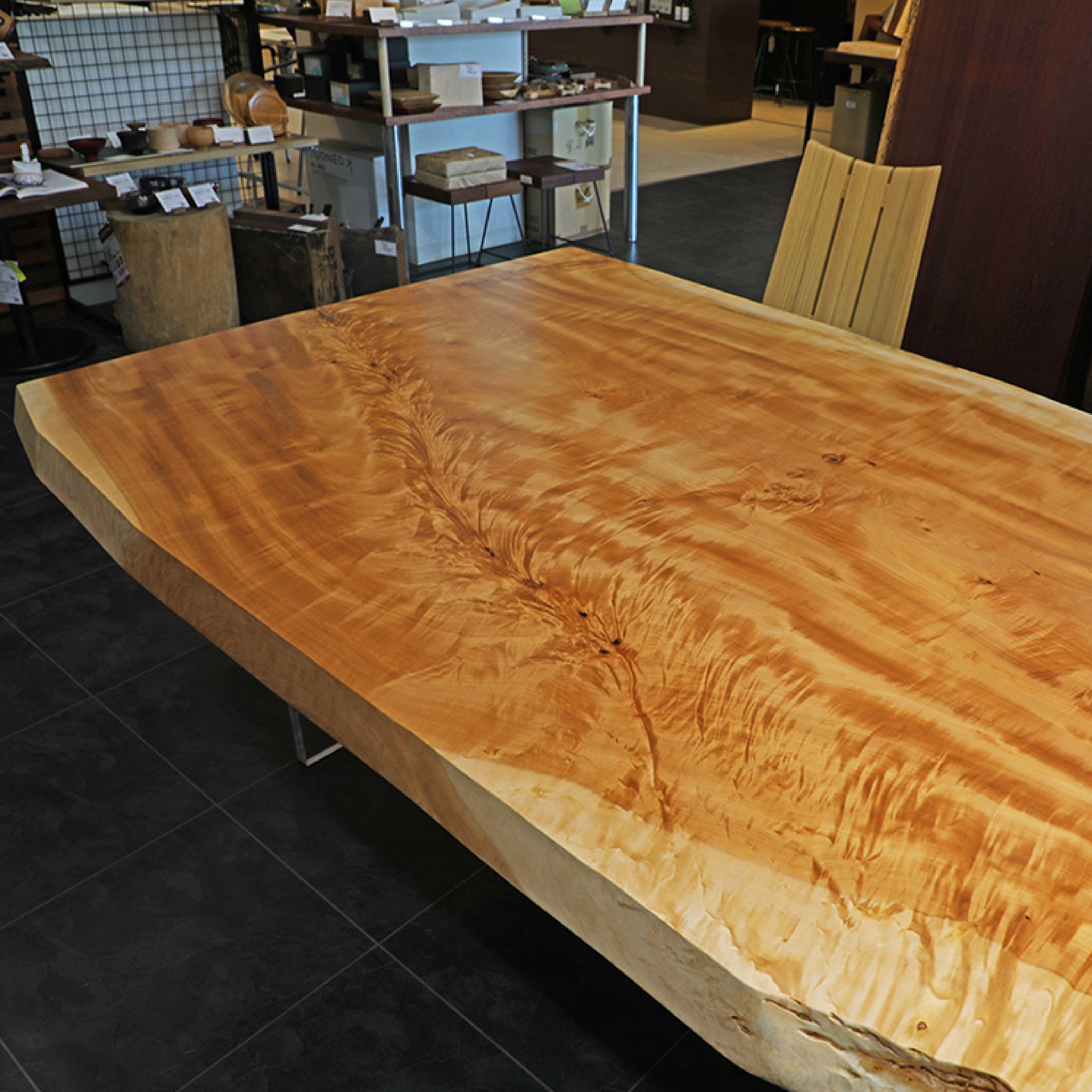 一枚板　トチ　5639-10　(W545cm)　ダイニングテーブル