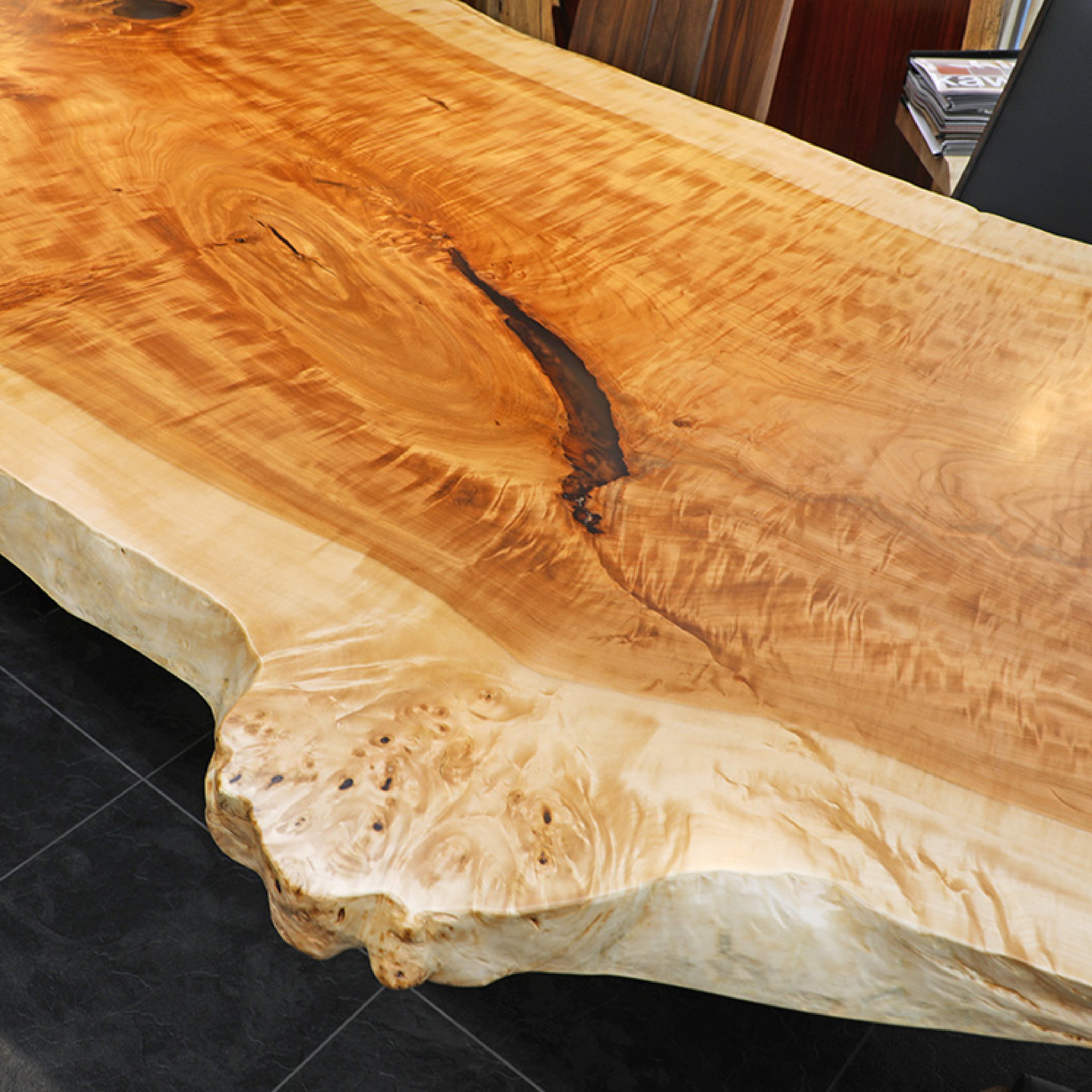 一枚板　トチ　5639-10　(W545cm)　ダイニングテーブル