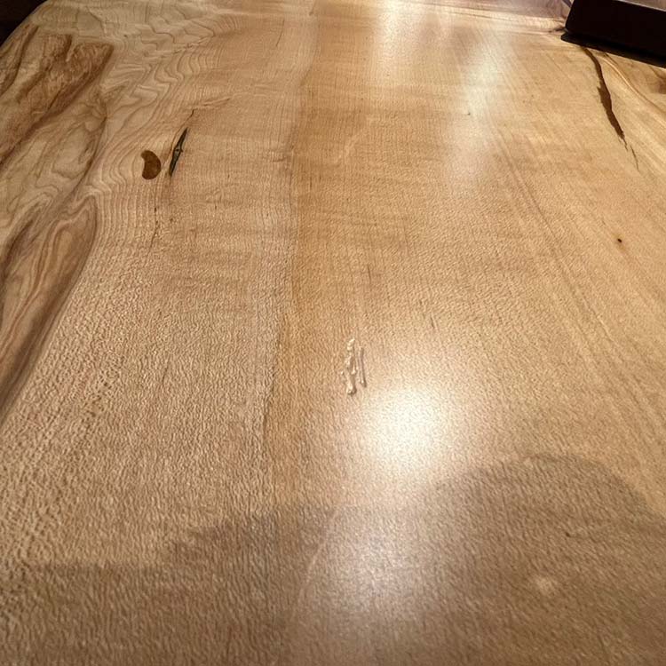 【SOLD OUT】一枚板　カエデ(杢)　229-7　アウトレット品　ダイニングテーブル