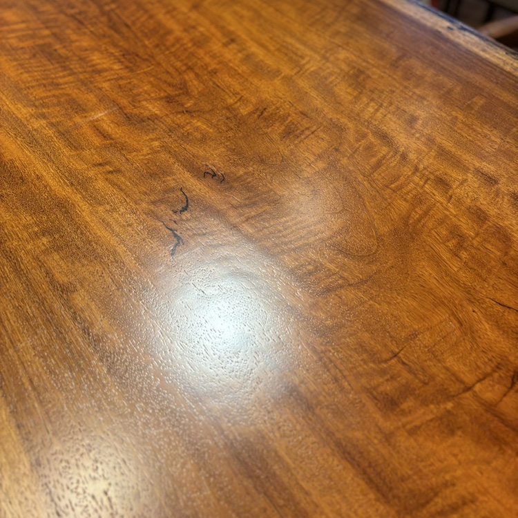 一枚板　マホガニー(杢)　5285-1-1　(W150cm)　ダイニングテーブル