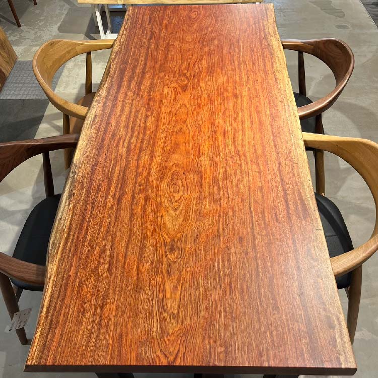 一枚板　ブビンガ　2002-2/2-8-1　(W170cm)　アウトレット品　ダイニングテーブル