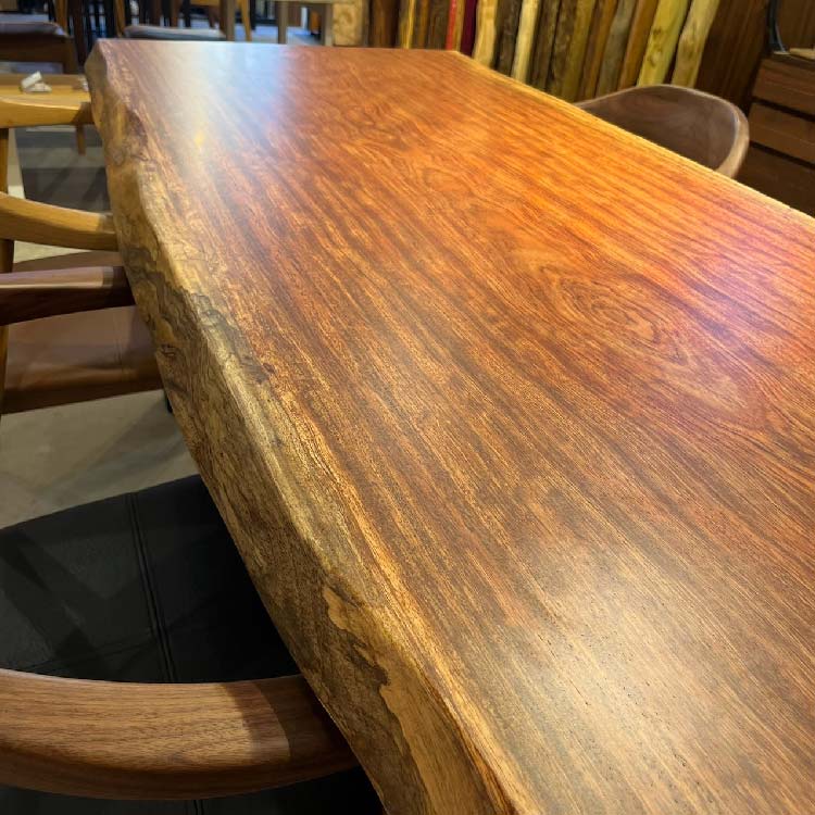 一枚板　ブビンガ　2002-2/2-8-1　(W170cm)　アウトレット品　ダイニングテーブル