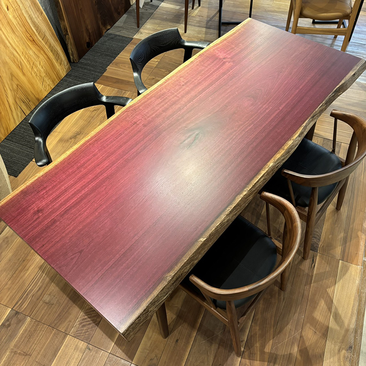 一枚板　パープルハート　646-2/3-9-2　(W185cm)　アウトレット品