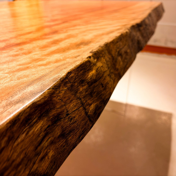 一枚板　ボセ(杢)　609-1/2-5-1　(W200cm)　ダイニングテーブル