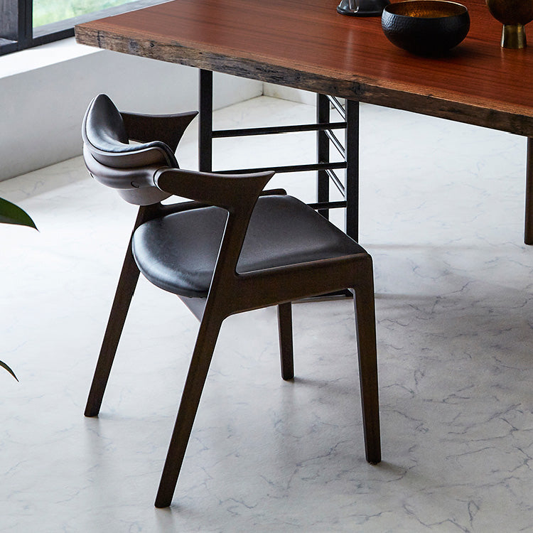 モカⅢ　ダイニングチェア　ハーフアーム