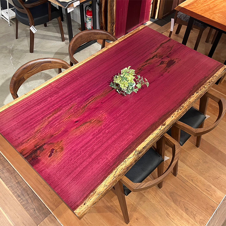 【SOLD OUT】一枚板　パープルハート　704-5-1　(W160cm)　ダイニングテーブル