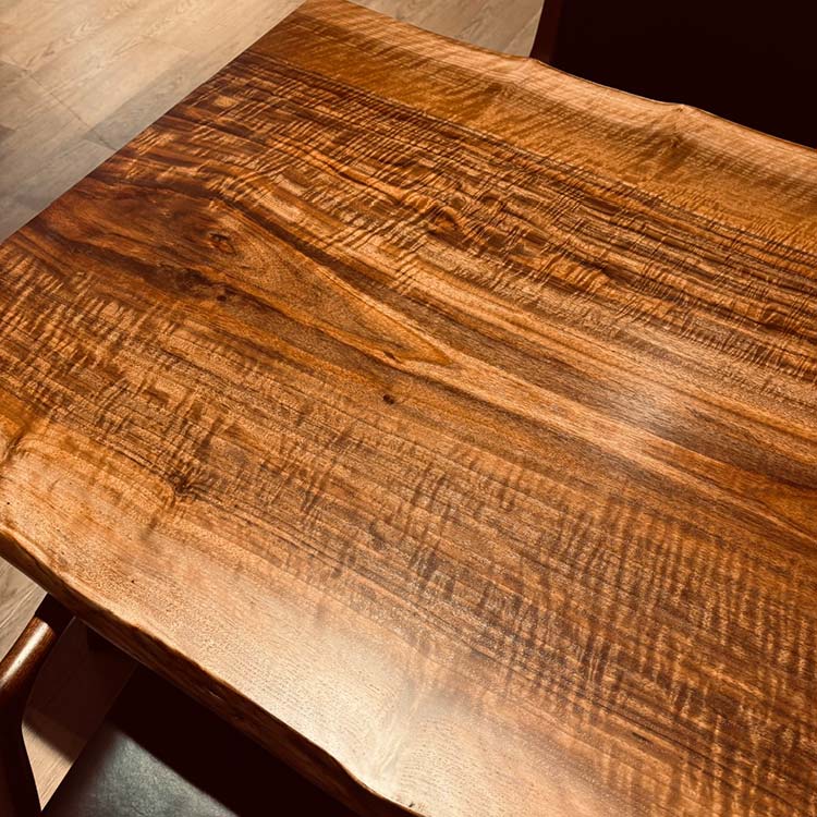 一枚板　バストゥーンウォールナット　363-1/2-10-2　(W165cm)　ダイニングテーブル