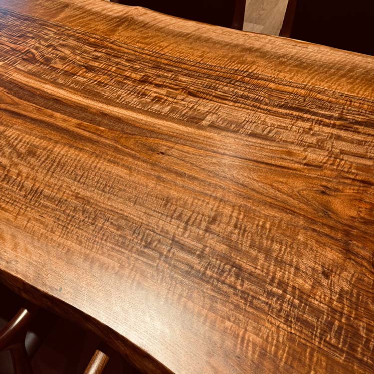 一枚板　バストゥーンウォールナット　363-1/2-10-2　(W165cm)　ダイニングテーブル