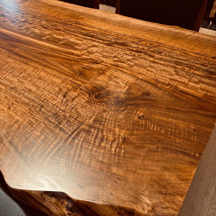 一枚板　バストゥーンウォールナット　363-1/2-10-2　(W165cm)　ダイニングテーブル