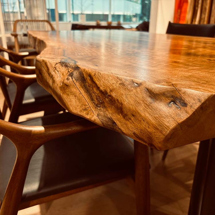 一枚板　バストゥーンウォールナット　363-1/2-10-2　(W165cm)　ダイニングテーブル