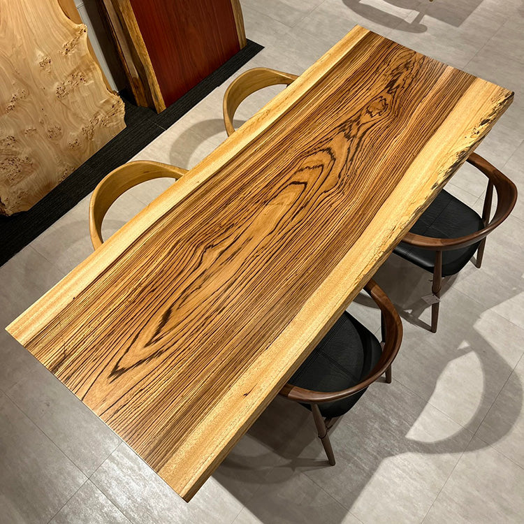一枚板　ゼブラウッド　722-1/2-5-1　(W220cm)　ダイニングテーブル