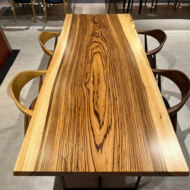 一枚板　ゼブラウッド　722-1/2-5-1　(W220cm)　ダイニングテーブル