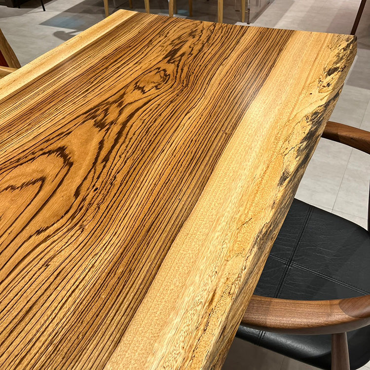 一枚板　ゼブラウッド　722-1/2-5-1　(W220cm)　ダイニングテーブル