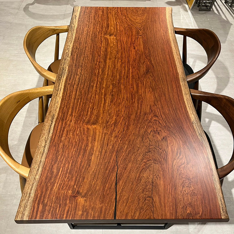 一枚板　ブビンガ　2211-65-A-4-2　(W150cm)　ダイニングテーブル