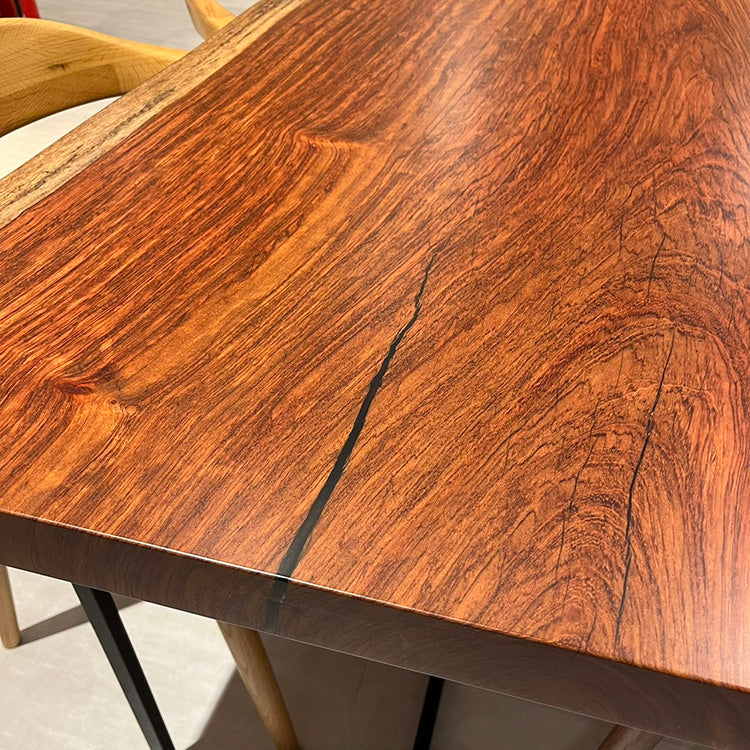 一枚板　ブビンガ　2211-65-A-4-2　(W150cm)　ダイニングテーブル