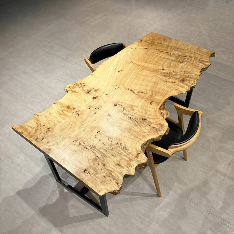 一枚板　ポプラ　P38-6-1　(W180cm)　ダイニングテーブル