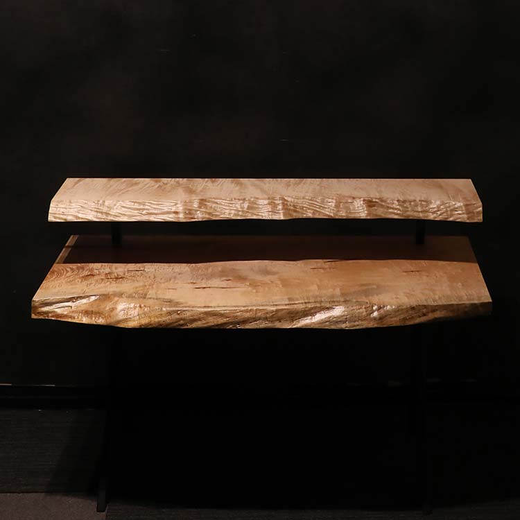 【SOLD OUT】一枚板　キリオ　カエデ / 楓(杢)　648+C-1600-1　(W130cm)