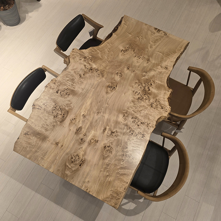 一枚板　ポプラ　123-11-2　(W155cm)　ダイニングテーブル